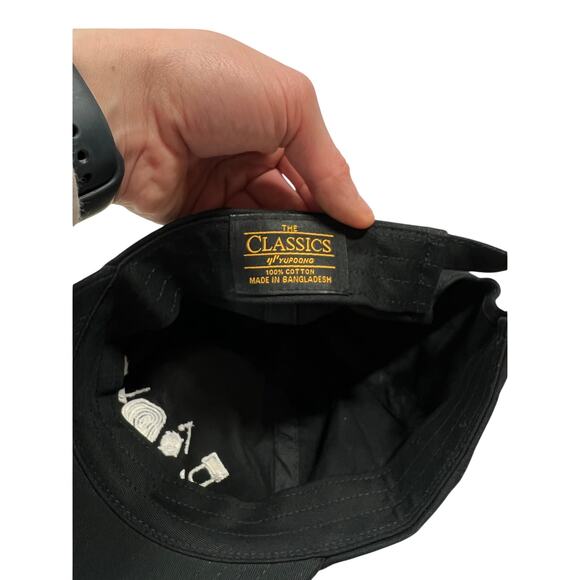 Desk Crits Monochrome Line Hat – Black Minimalist Dad Cap – One Size (NWOT) - Picture 4 of 6